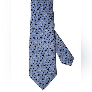 Vineyard Vines Penn State Periwinkle Pawprint Silk Tie